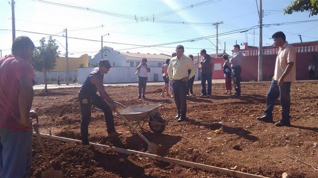 Obras da academia do Parque Residencial Água Branca 