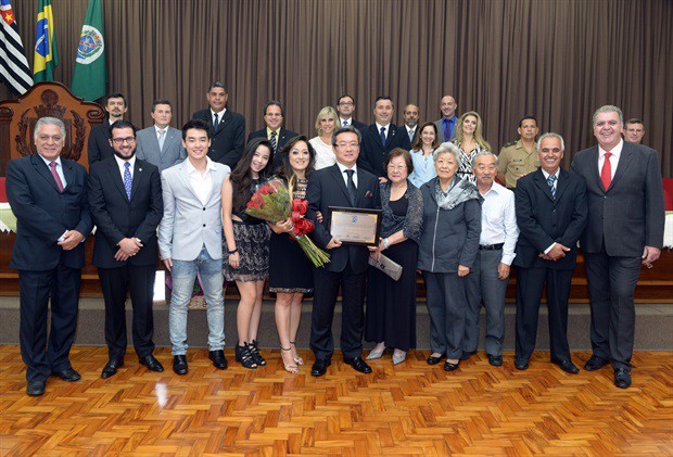 Reunião Solene de entrega de título de Cidadão Piracicabano a Paulo Kishi