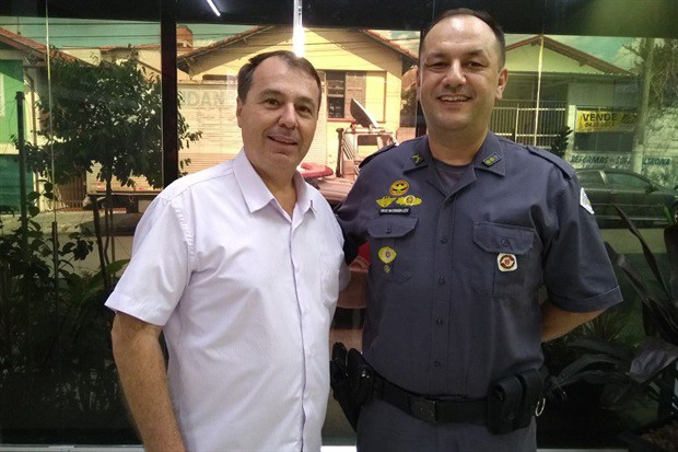 Abdala e o tenente-coronel Willians Cerqueira Leite Martins